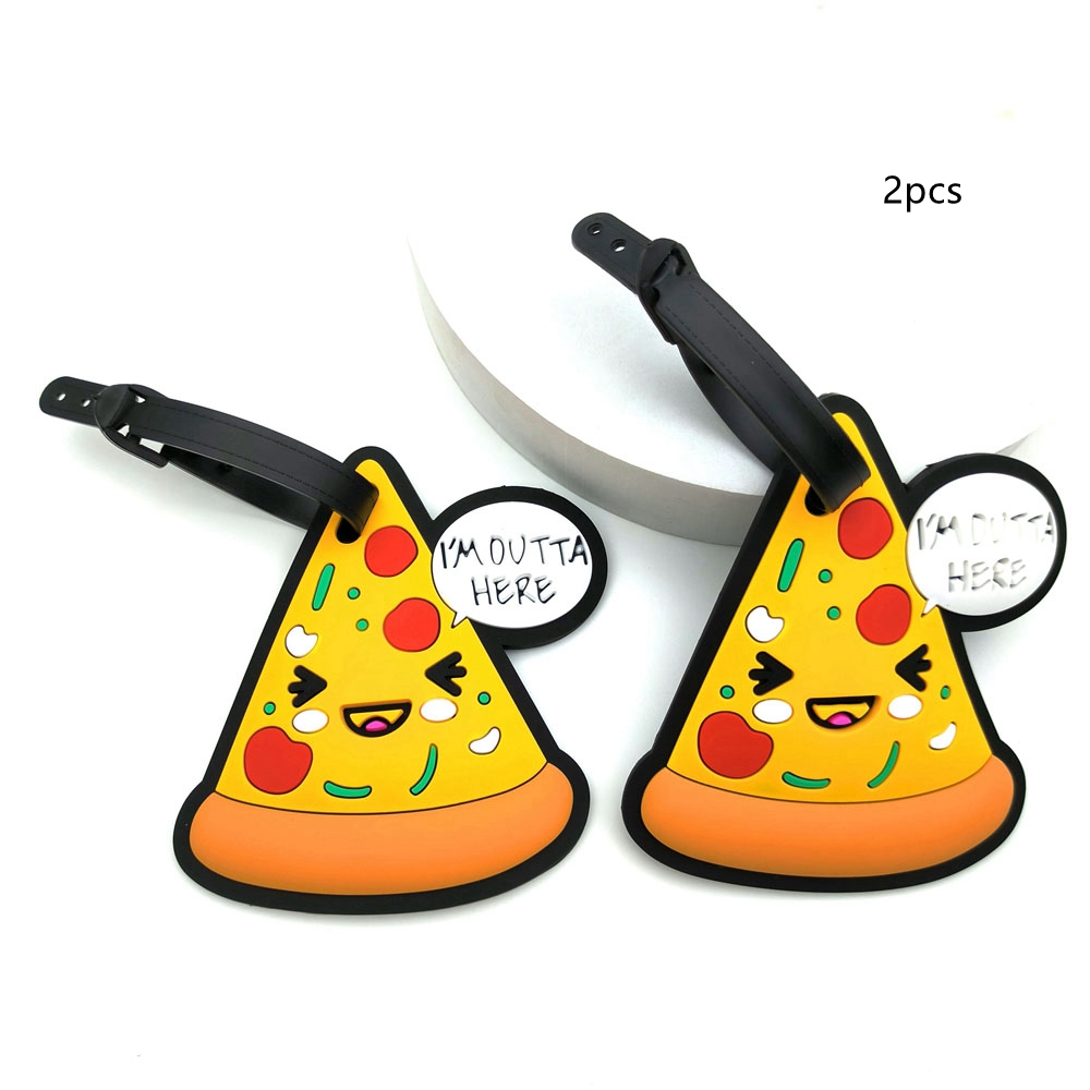 Travel Accessories B&M - 2pcs Delicious Food Pizza Luggage Tag