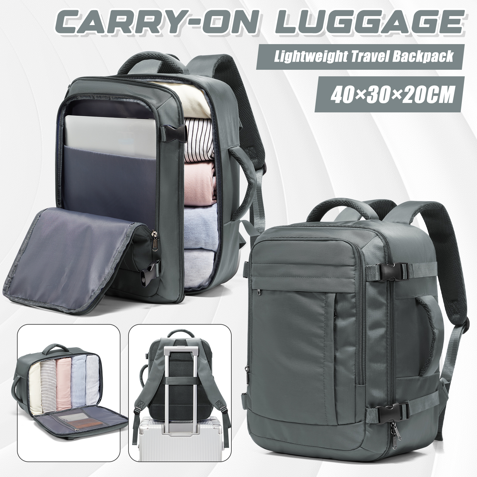 Travel Packing Accessories - Ryanair Cabin Bags 40x30x20 Underseat Travel