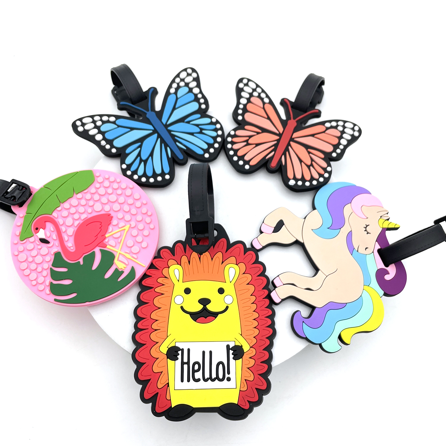 Travel Accessories International - 1PC PVC Soft Rubber Luggage Tags