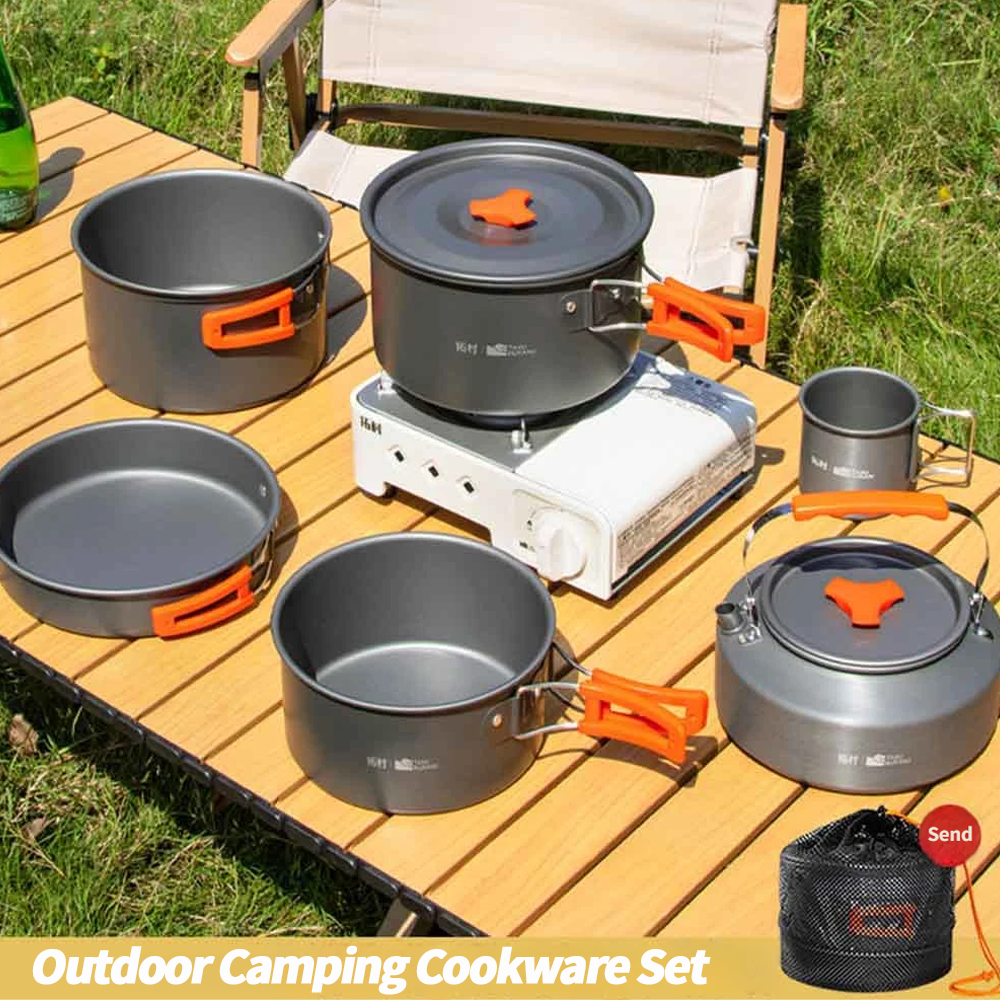 Travel Kitchen Accessories - Camping Cookware Set Outdoor Cooking Ultralight
