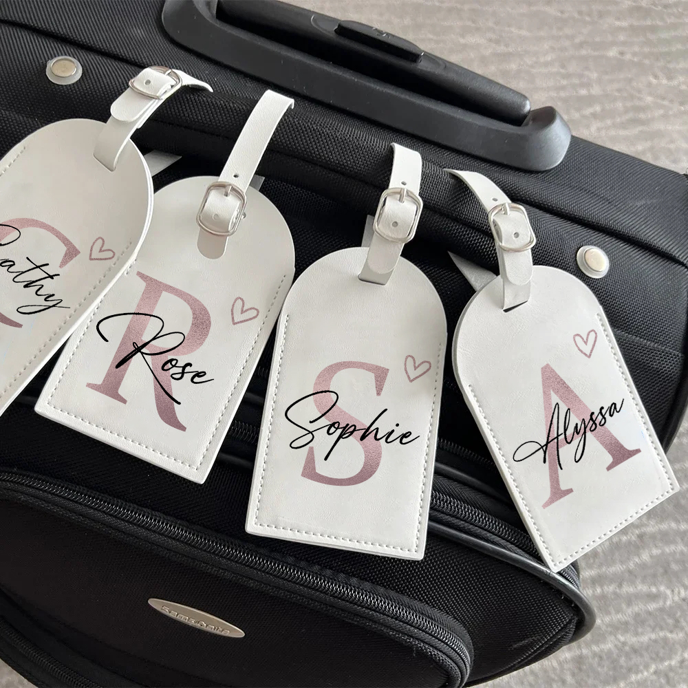 Travel Accessories Personalised - Personalized PU Luggage Tag Heart Letter