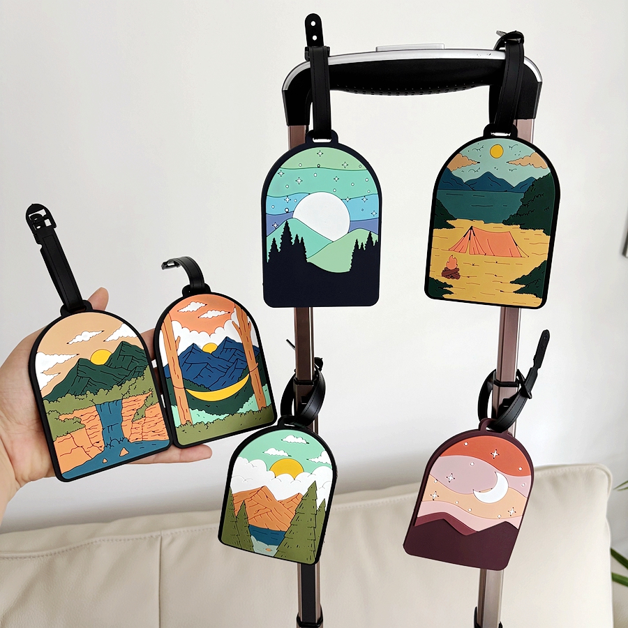 1/3/6pcs landscape luggage tag - Travel Accessories Personalised ulasan dan harga