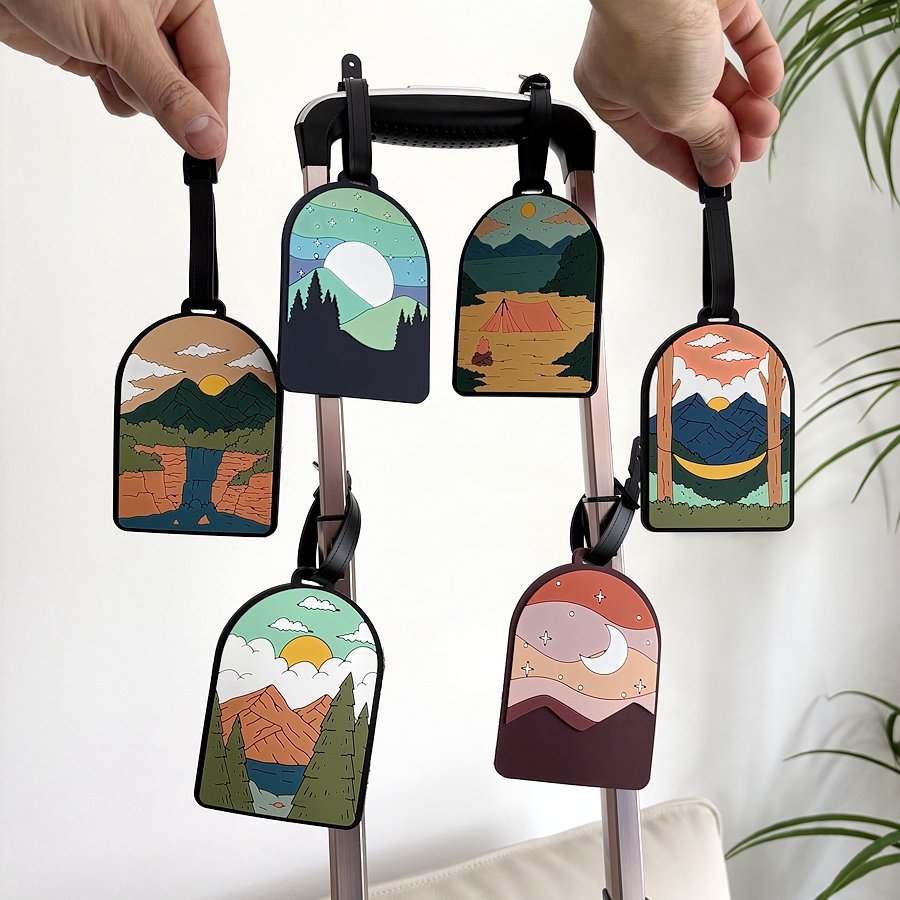 1/3/6pcs landscape luggage tag - Travel Accessories Personalised ulasan dan harga