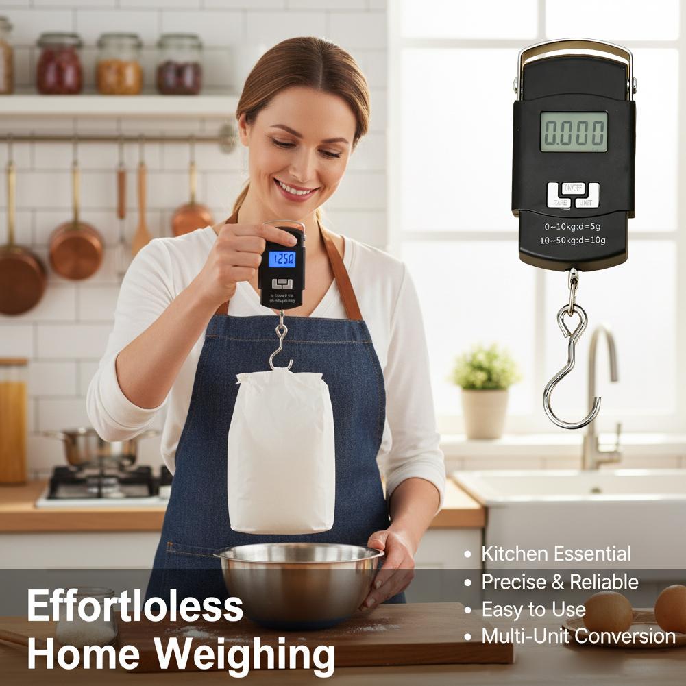 50kg/10g Portable LCD Electron - Luggage Scale Hanging ulasan dan harga
