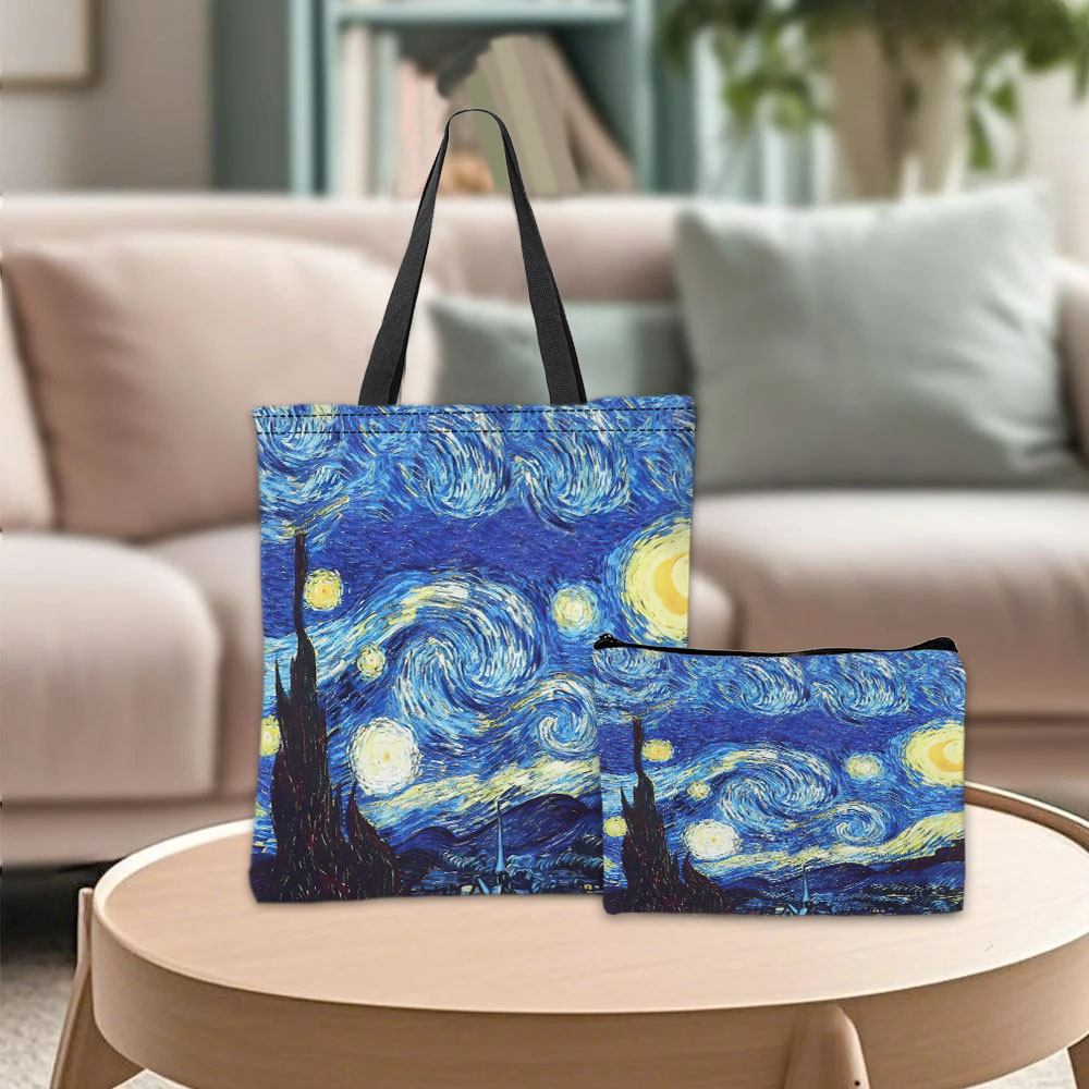 Van Gogh Series Tote Bag Cosme - Travel Packing Accessories ulasan dan harga