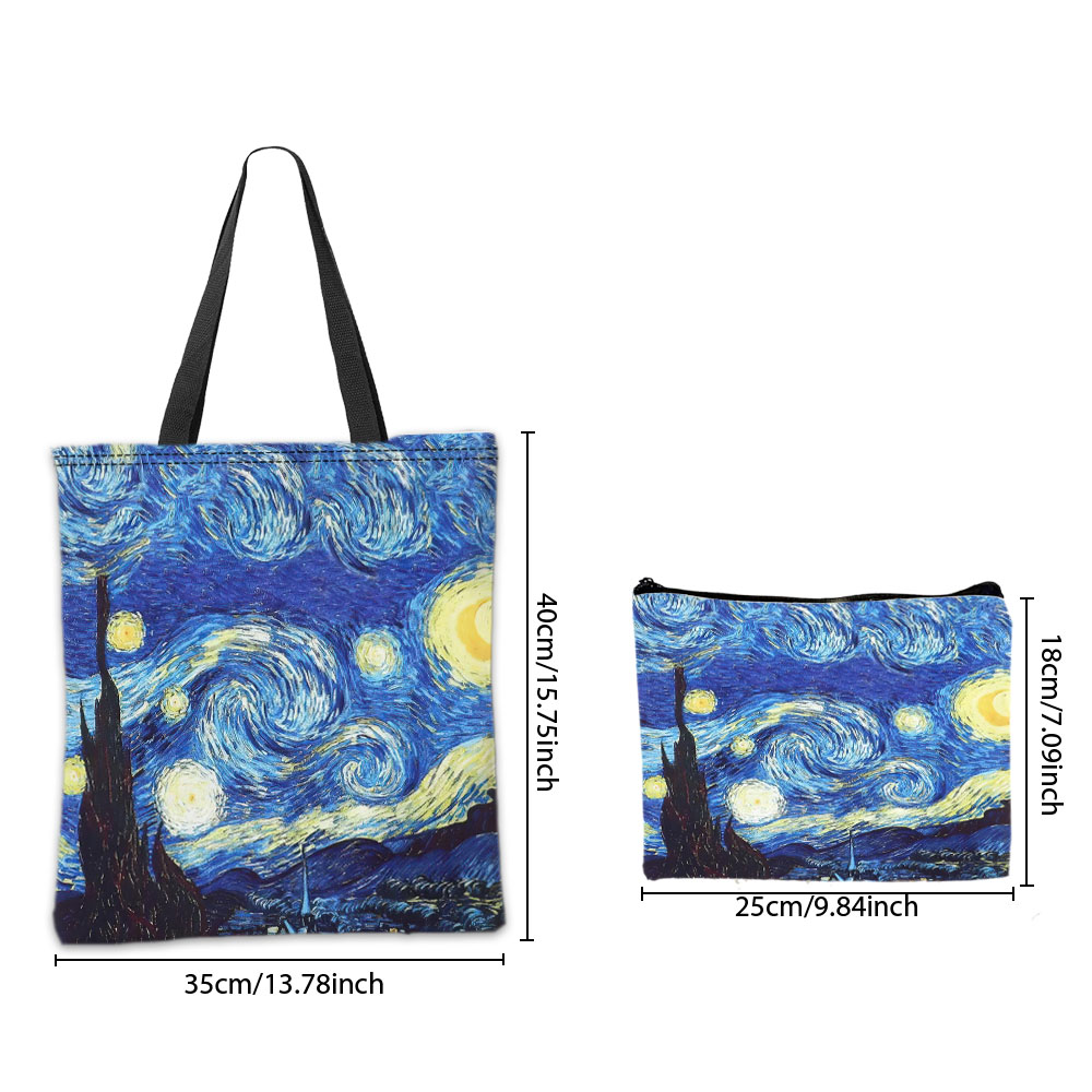 Van Gogh Series Tote Bag Cosme - Travel Packing Accessories ulasan dan harga