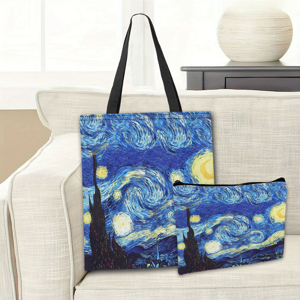 Van Gogh Series Tote Bag Cosme - Travel Packing Accessories ulasan dan harga
