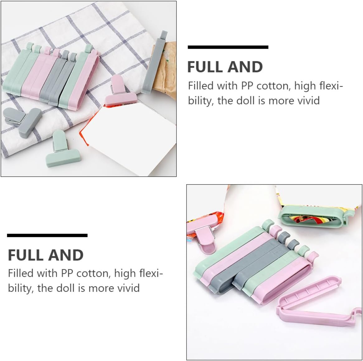 12pcs Plastic Bag Clips Sealin - Travel Kitchen Accessories ulasan dan harga