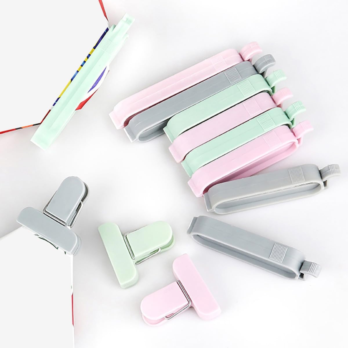 12pcs Plastic Bag Clips Sealin - Travel Kitchen Accessories ulasan dan harga