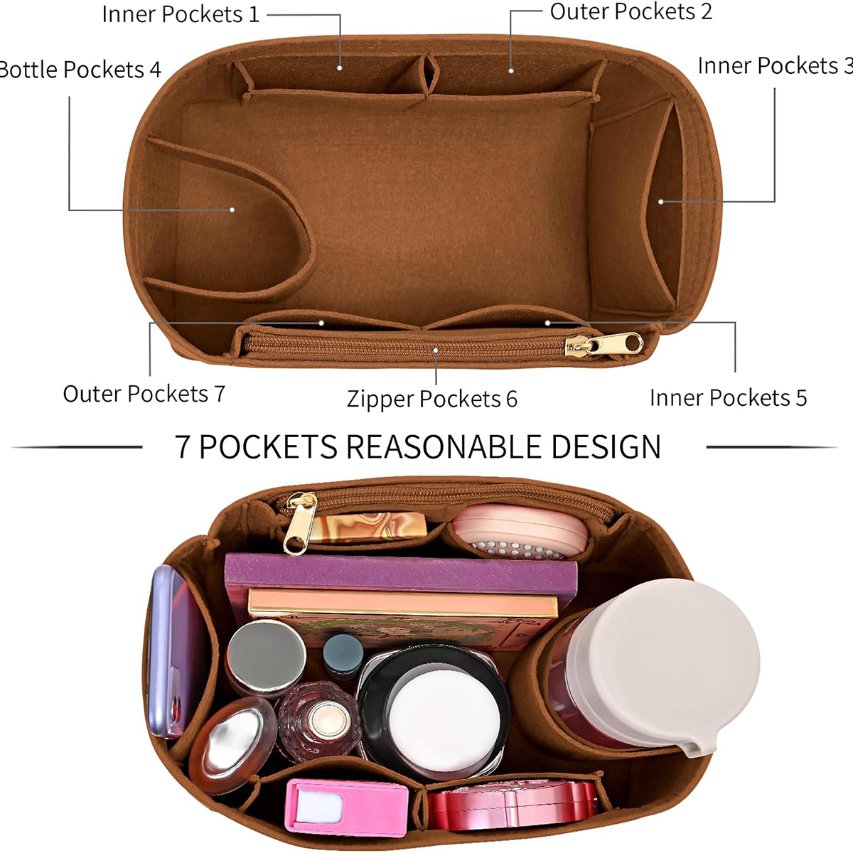 Felt Insert Bag Organizer for  - Travel Accessories Lv ulasan dan harga