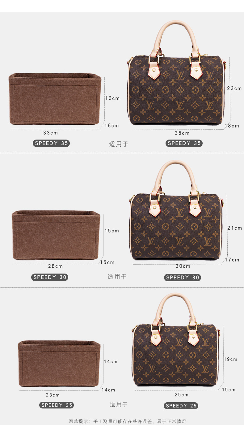 Felt Insert Bag Organizer for  - Travel Accessories Lv ulasan dan harga