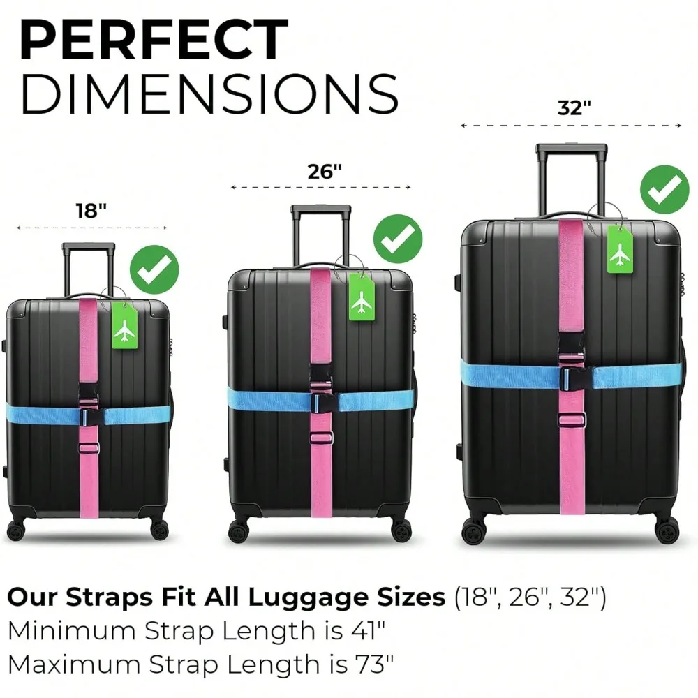 Luggage Strap Set with Luggage - Travel Accessories International ulasan dan harga