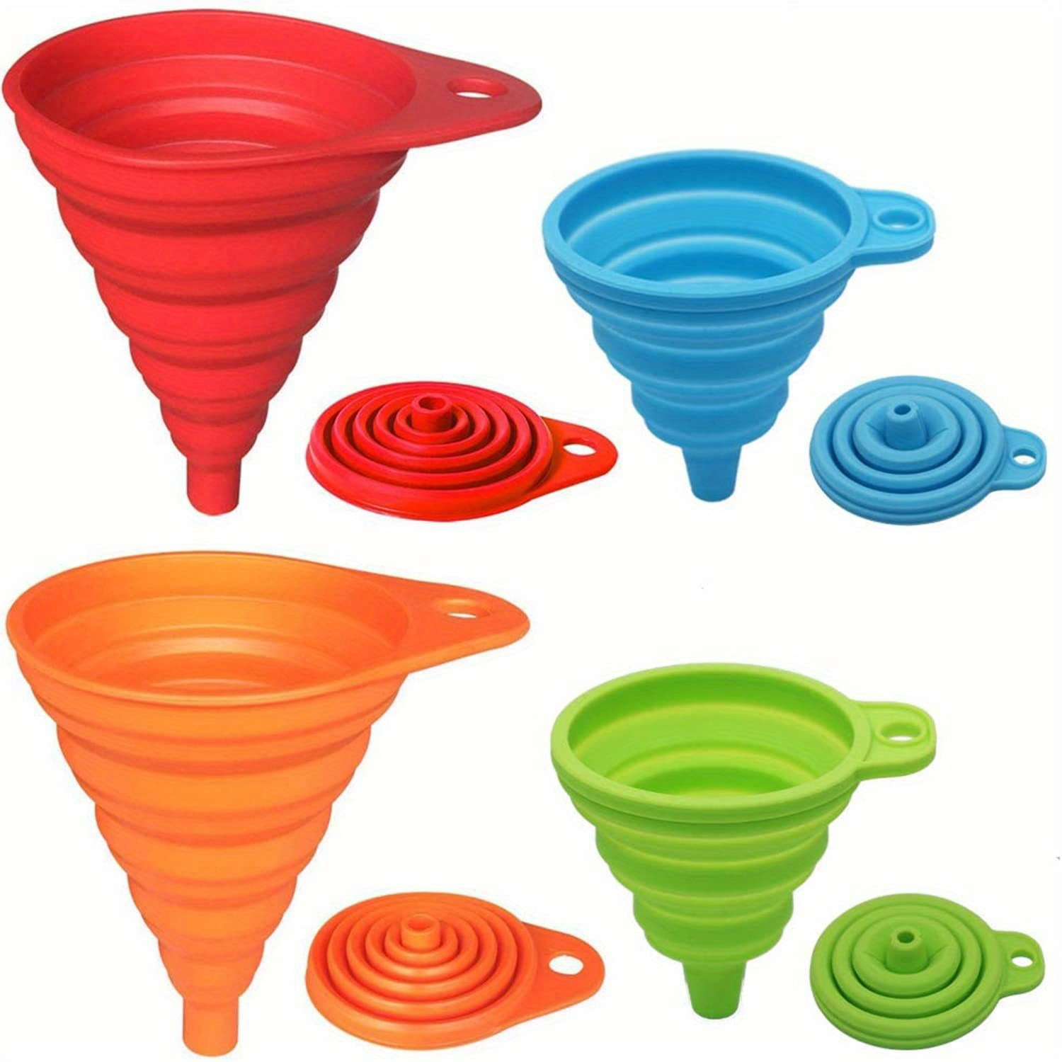 1/2/4PCS Silicone Collapsible  - Travel Kitchen Accessories ulasan dan harga
