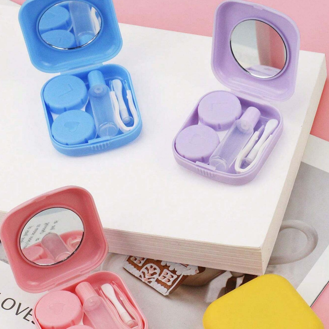 Mini Contact Lenses Case Solid - Travel Video Accessories ulasan dan harga