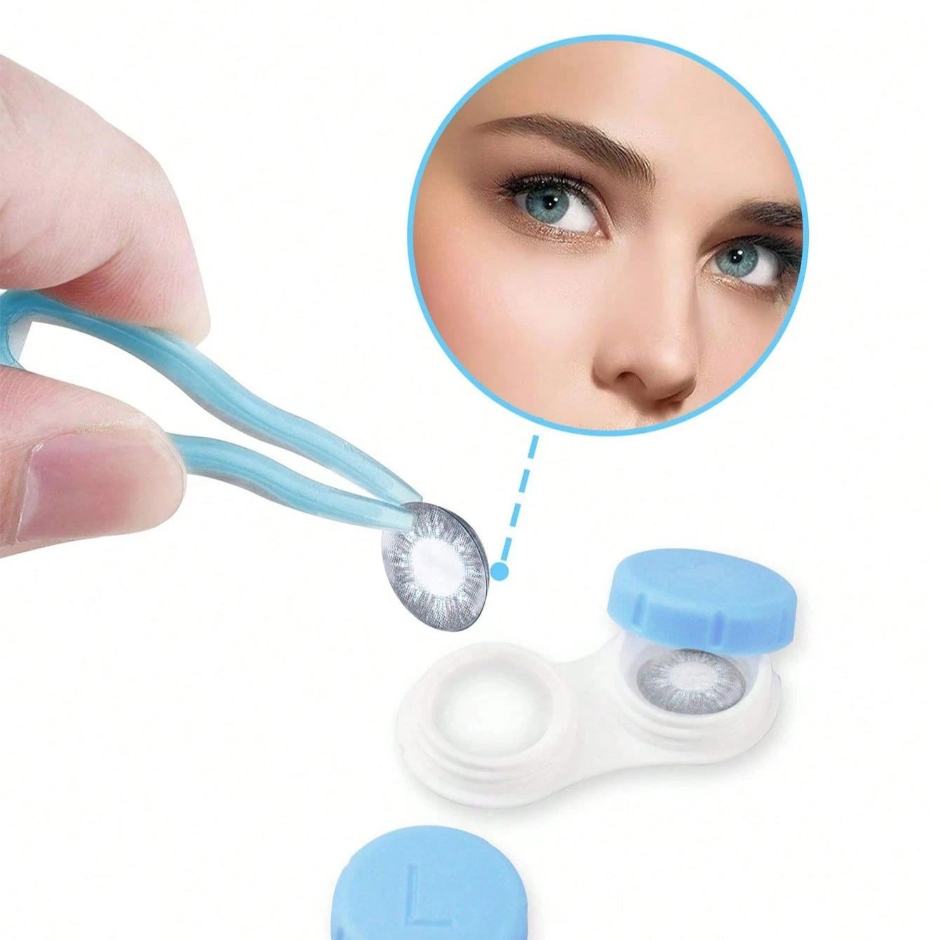 Mini Contact Lenses Case Solid - Travel Video Accessories ulasan dan harga