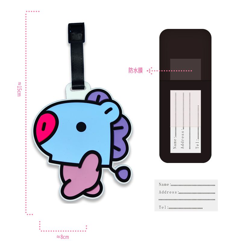 BT21 cartoon cute keychain Kaw - Travel Accessories International ulasan dan harga