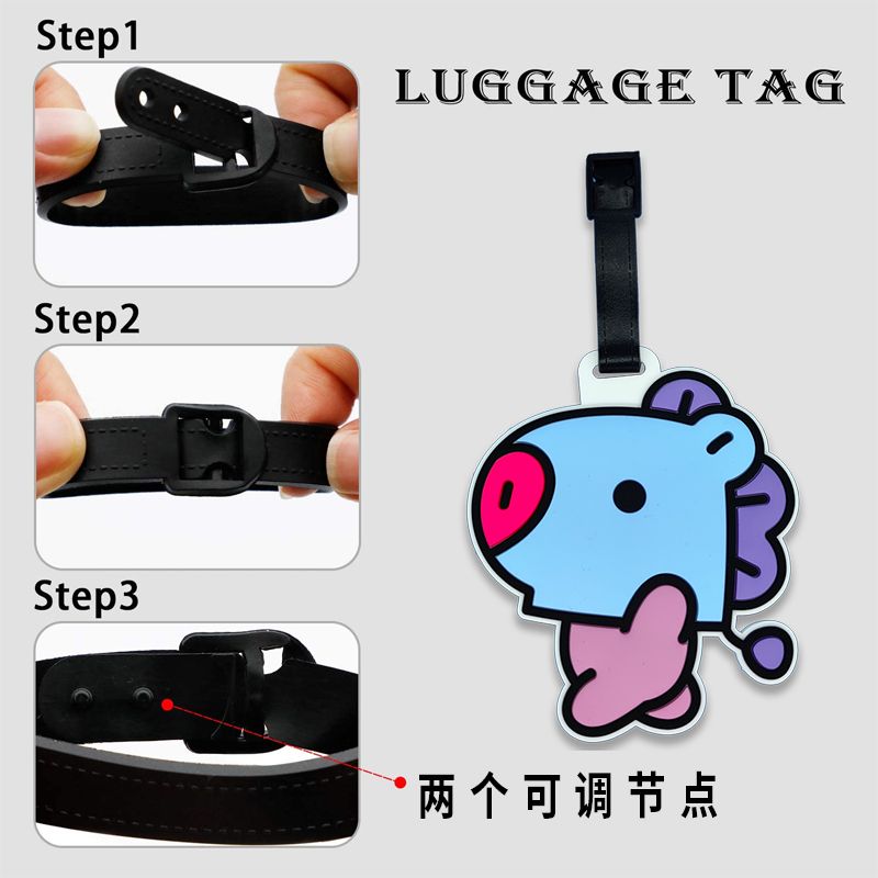 BT21 cartoon cute keychain Kaw - Travel Accessories International ulasan dan harga