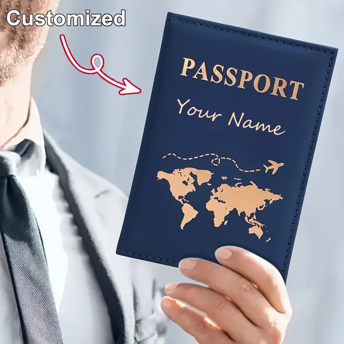 Custom Name World Map Passport - Travel Accessories Personalised ulasan dan harga