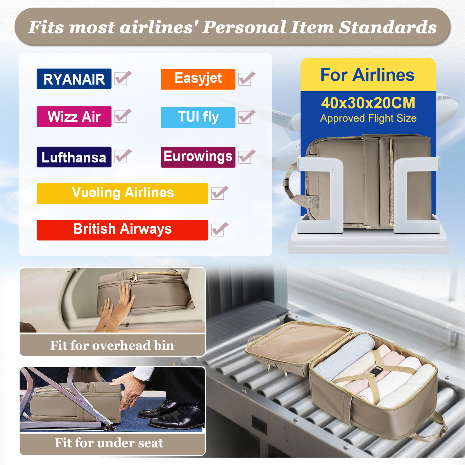 Ryanair 40x30x20 Travel Backpa - Travel Packing Accessories ulasan dan harga