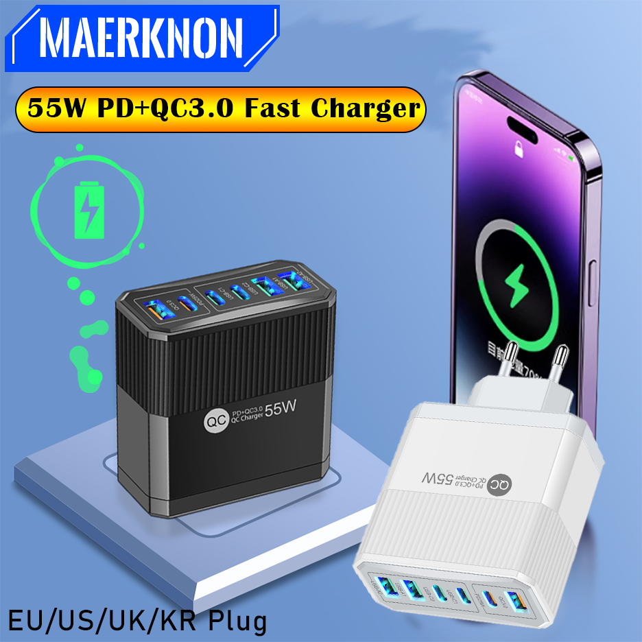 55W Fast Charging USB Charger  - Xiaomi Travel Accessories ulasan dan harga