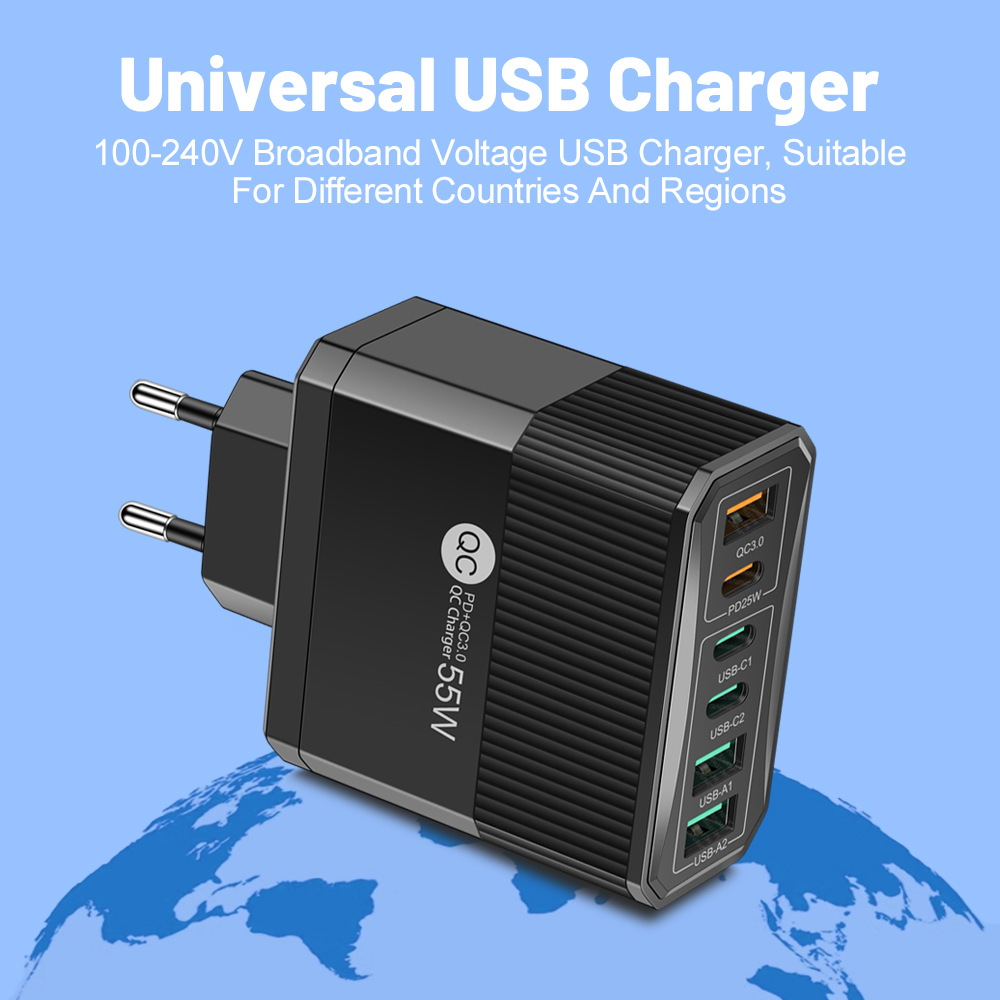 55W Fast Charging USB Charger  - Xiaomi Travel Accessories ulasan dan harga