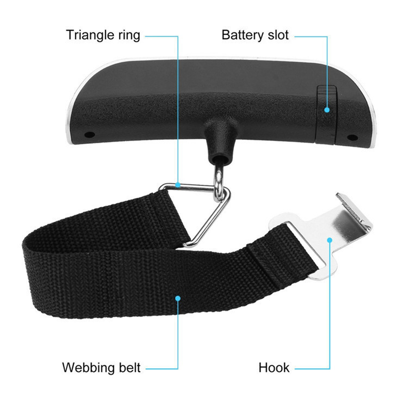 Portable Scale Digital LCD Dis - Luggage Scale Hanging ulasan dan harga