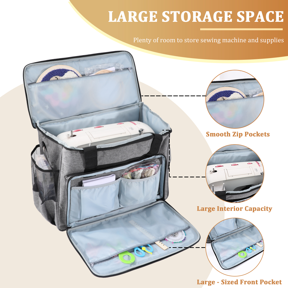 KOKNIT Sewing Machine Carrying - Travel Accessories Case ulasan dan harga