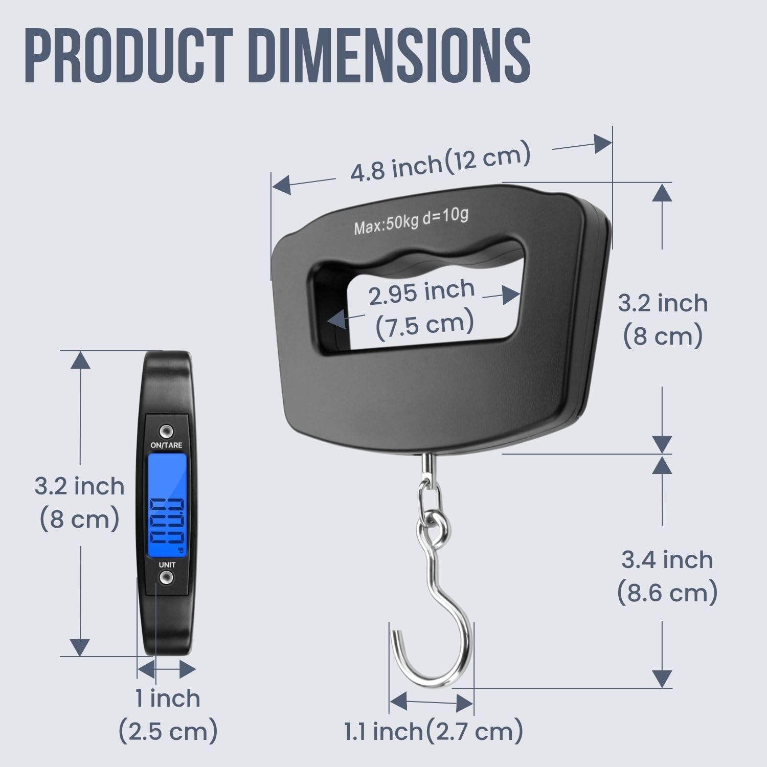 50Kg 10g Luggage Weight Scale, - Luggage Scale Hanging ulasan dan harga