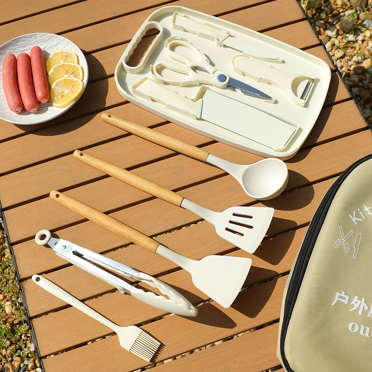 Portable Outdoor Picnic Set Kn - Travel Kitchen Accessories ulasan dan harga