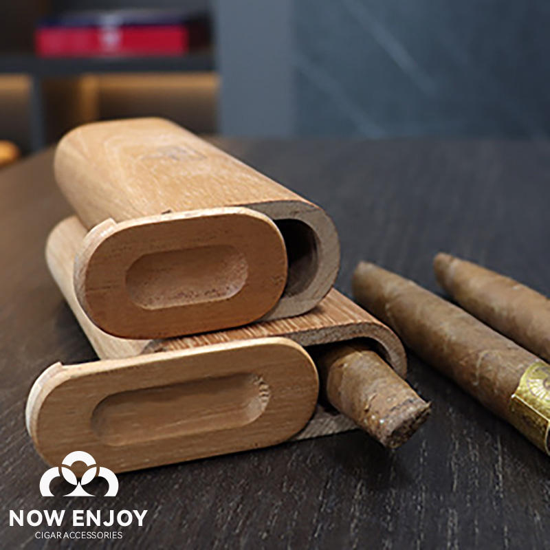 Portable Cigar Case Natural Ce - Travel Accessories Case ulasan dan harga