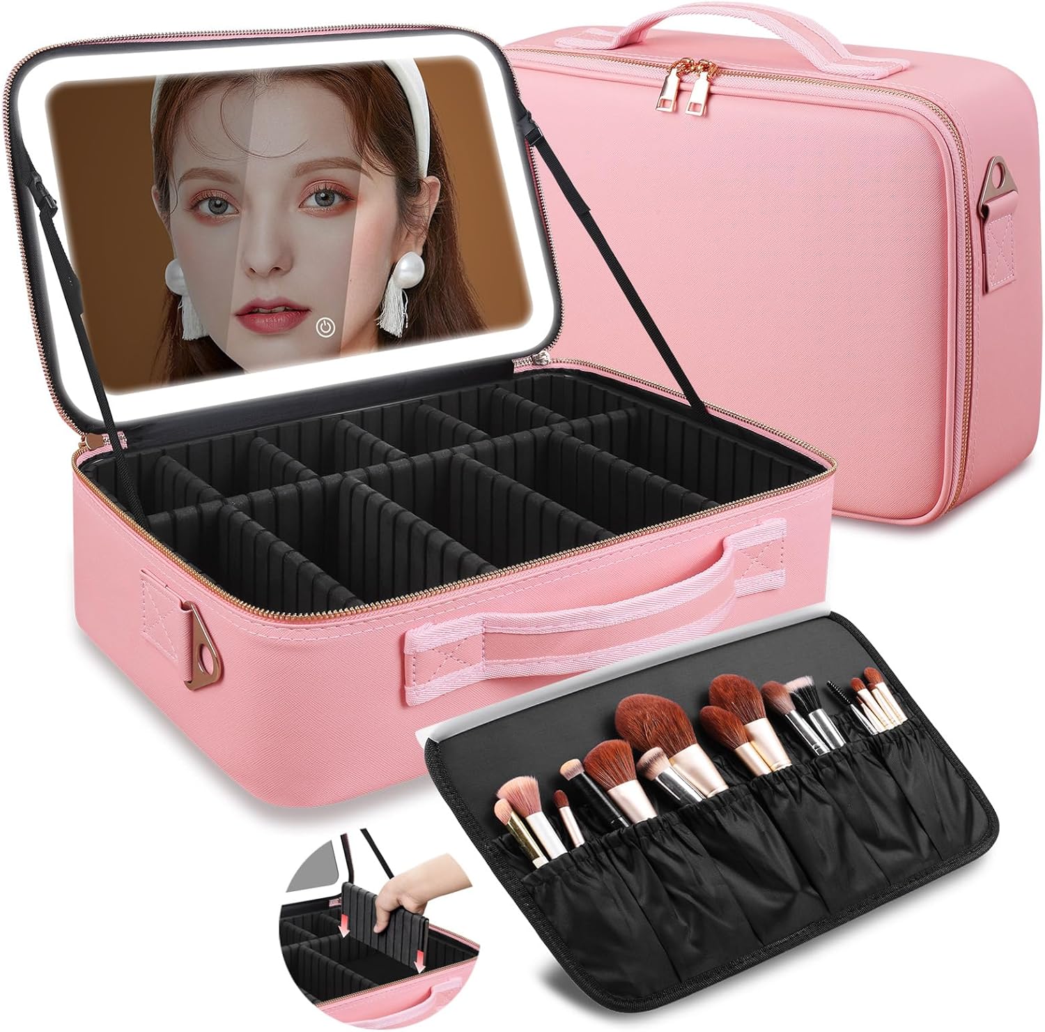 Large Capacity Makeup Bag 15'' - Travel Accessories Case ulasan dan harga