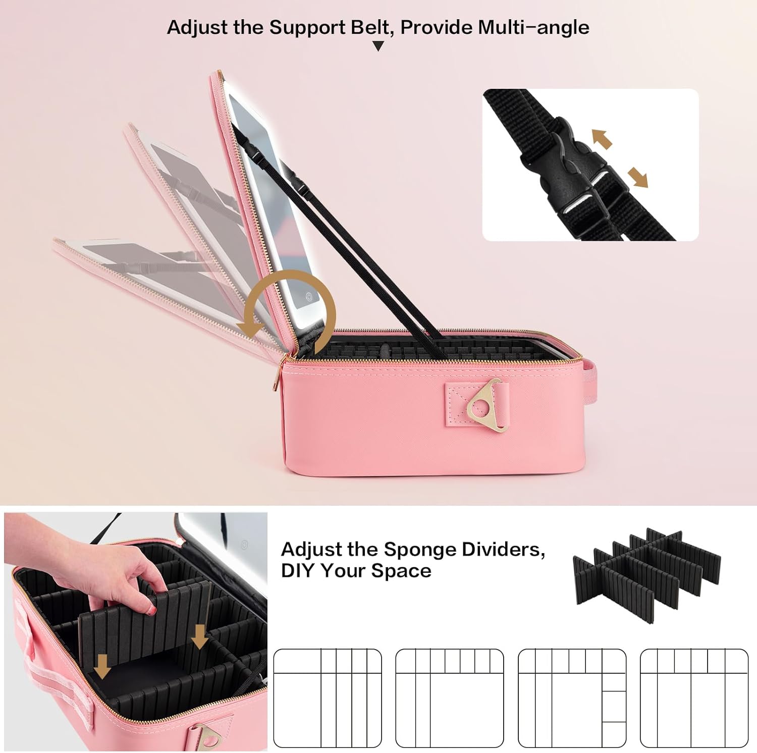 Large Capacity Makeup Bag 15'' - Travel Accessories Case ulasan dan harga